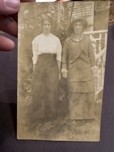 Early 1900's RPPC Postcard Real Picture Two Women