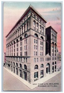 Kansas City Missouri MO Postcard New York Life Building Building Exterior c1905s