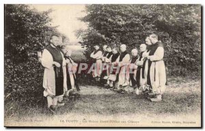 La Trappe - Monks - L & # 39Office Champs Old Postcard