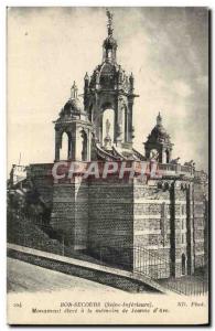 Old Postcard Bon Secours high monument to the memory of Jeanne d & # 39Arc