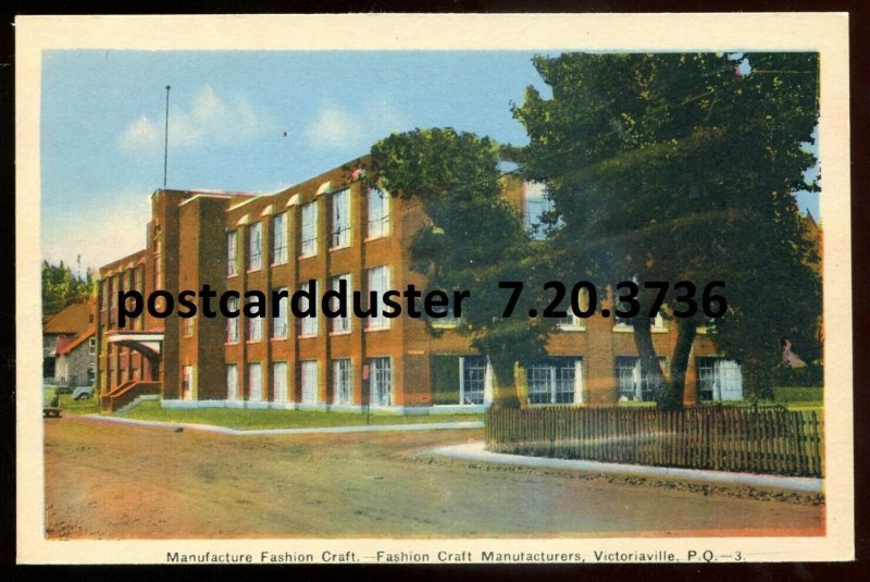 h3328 - VICTORIAVILLE Quebec Postcard 1930s Fashion Craft Factory by PECO