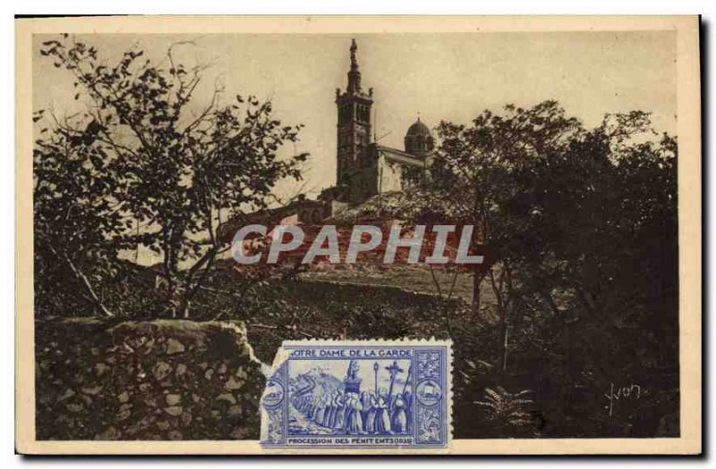 Postcard Old Marseille N A Guard view of Roucas Blanc