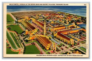 Vintage 1939 Postcard Aerial View of Treasure Island Golden Gate Exposition