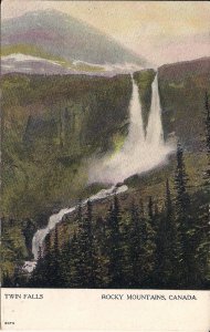 CANADA Yoho Valley BC British Columbia, Twin Falls, 1909 Canadian Rockies