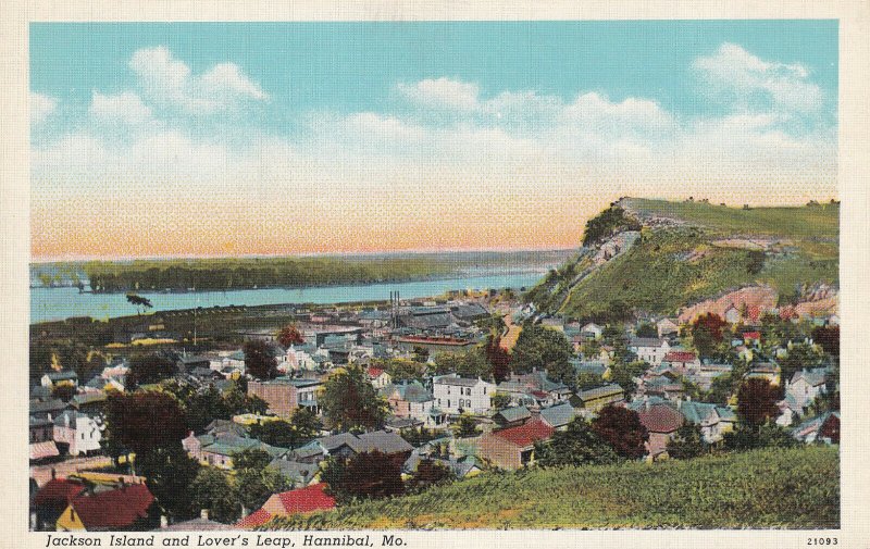HANNIBAL, Missouri, 1930-1940s; Jackson Island And Lover's Leap