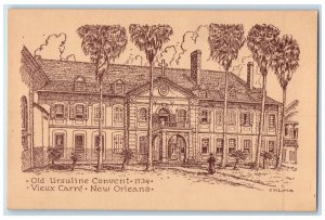 c1940's Old Ursuline Convent Exterior New Orleans Louisiana LA Unposted Postcard