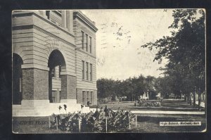 MCCOOK NEBRASKA HIGH SCHOOL BUILDING 1912 VINTAGE POSTCARD