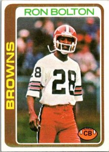 1978 Topps Football Card Ron Bolton Cleveland Browns sk7103