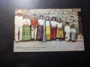 Mint Republic of Mexico Postcard Country Produce A Peon Family of 11