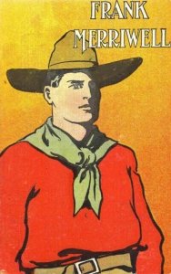 Super Rare! c. 1907, Frank Merriwell, Original...Old Dime Novel Cowboy, Postcard