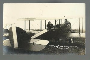 Monmouth ILLINOIS RP 1922 ARMY PLANE Fighter Plane AIR SHOW Airplane Airport