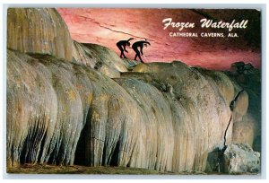 c1950's View Of Frozen Waterfall Cathedral Caverns Alabama AL Vintage Postcard