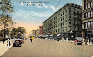 High Street Neil House Columbus Ohio 1921 postcard