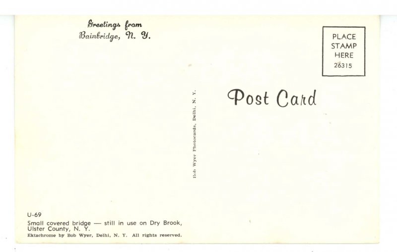 NY - Bainbridge. Dry Brook Covered Bridge