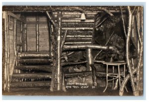 c1930's Cozy Corner Long Trail Lodge Rutland Vermont VT RPPC Photo Postcard