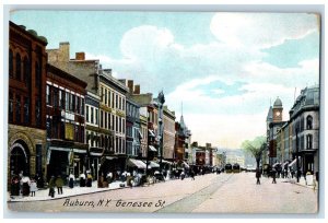 1911 Genesee Street Buildings Auburn New York NY Posted Antique Postcard