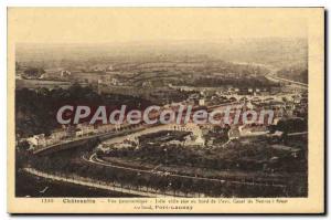 Postcard Old Chateaulin panoramic view Pretty town located on the waterfront ...