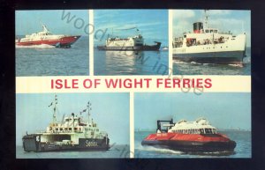 f2357 - Isle of Wight Ferries - 5 various ways to the Island - postcard