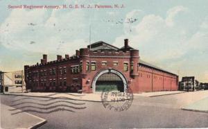 Second Regiment Armory - N.G.S.N.J. - Paterson NJ, New Jersey - pm 1908 - DB