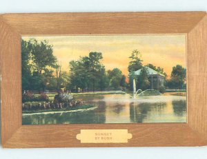 Divided-back SUNSET AT PARK Postmarked Windber by Johnstown & Bedford PA AD7934