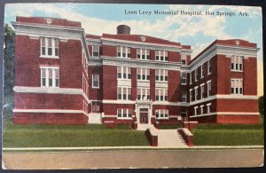 Vintage Postcard 1915 Leon Levy Memorial Hospital Hot Springs Arkansas (AR)