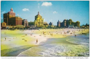 New Jersey Atlantic City Beach and Skyline