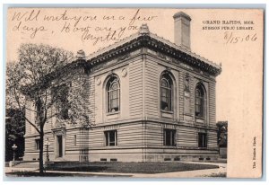 1906 Ryerson Public Library Grand Rapids MI Petosky MI Tuck Art Postcard