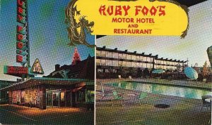 Postcard Ruby Foo's Motor Hotel and Restaurant Motreal Quebec Canada