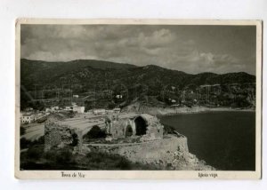 400028 SPAIN Tossa de Mar Igesia vieja Vintage 1952 year photo RPPC