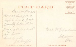 Hotel Castaneda Las Vegas New Mexico 1908 Phostint postcard