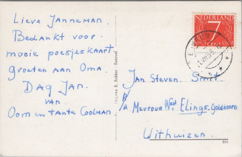 Netherlands Groeten uit Eenrum Vintage RPPC C022