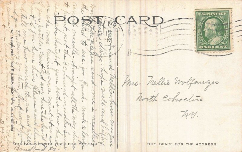 Postcard Congress Street in Bradford, Pennsylvania~130995