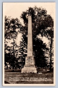 J87/ Gnadenhutten Ohio RPPC Postcard c1910 Tuscarawas Indian Massacre 1782
