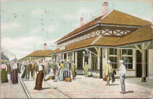 Gravenhurst Ontario Muskoka Wharf Train Station Railway ON Postcard H50 *as is