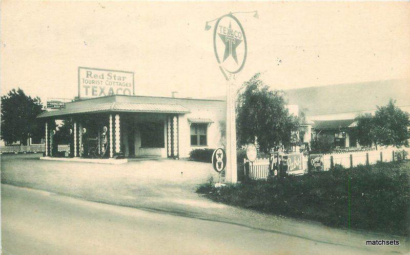 1940s Red Star Cottages Texaco Gas Station MONTOURSVILLE Pennsylvania Smith 6275