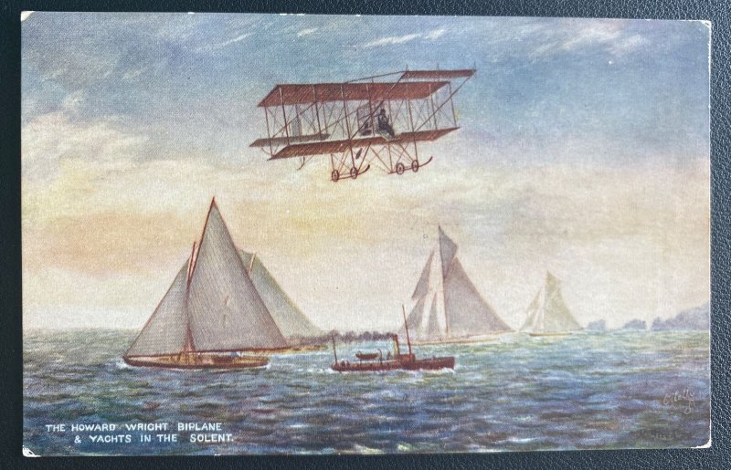 Mint England Tucks Picture Postcard Ships Of The air Howard Bright Biplane