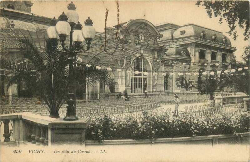 c1918 WW I American Soldier Correspondence - The Casino, Vichy France - Postcard