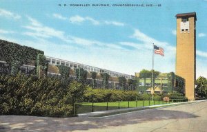 CRAWFORDSVILLE, Indiana IN   R.R. DONNELLEY BUILDING Montgomery County  Postcard