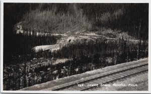 Canada Lower Spiral Tunnel, Field British Columbia Vintage RPPC C235