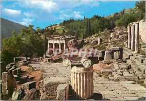 Postcard Modern Delphi The Portico and the Treasury of the Athenians