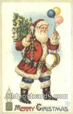 Santa Claus Chirstmas Carte, Postal Postal writing on back 