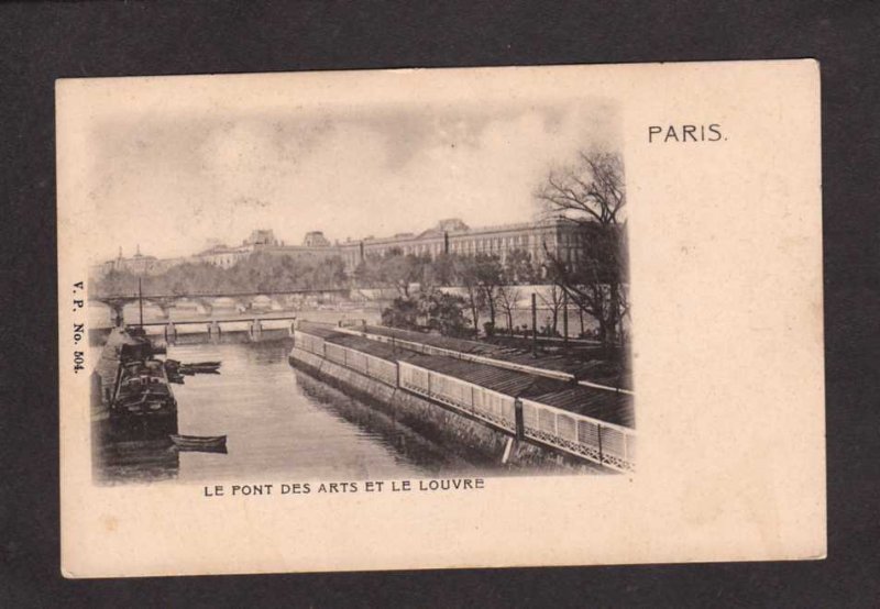 France Paris Le Pont Bridge Arts Le Louvre Carte Postale Postcard UDB Europe