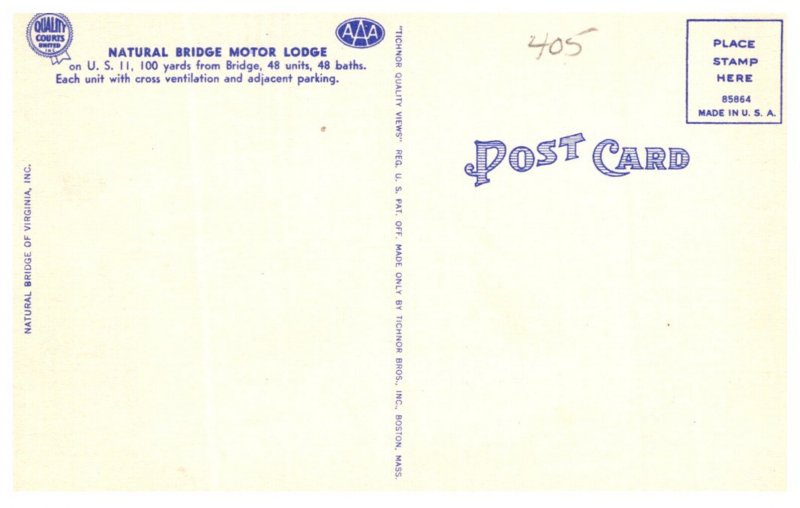 Virginia Natural Bridge Motor Lodge