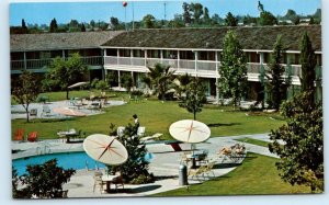 FRESNO, California CA ~ Roadside HYATT TRADEWINDS MOTOR HOTEL c1970s  Postcard