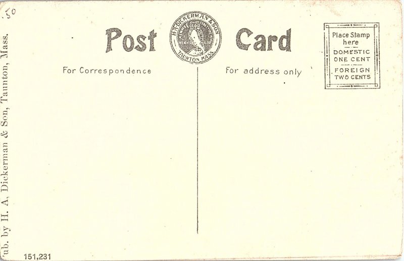 Postcard BOAT SCENE Plymouth Massachusetts MA AI3970