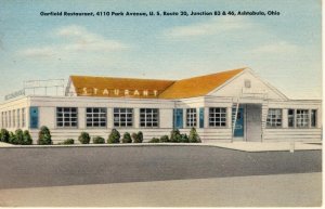 Ashtabula, Ohio/OH Postcard, The Garfield Restaurant, US Route 20