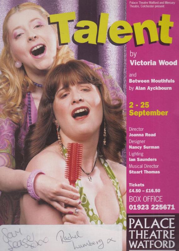 Talent Samantha Seager of Jimmy McGovern The Lakes Hand Signed Theatre Flyer