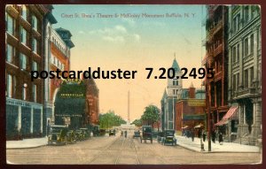 dc44 - BUFFALO NY Postcard 1910s Court Street Shea's Theatre