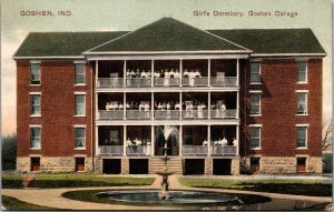 Postcard Girl's Dormitory at Goshen College in Goshen, Indiana~719