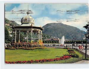 Postcard The Music pavilion in the Town Park, Bergen, Norway